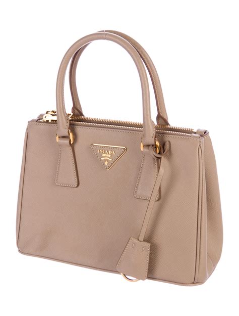 prada mini saffiano double zip tote|prada medium saffiano leather bag.